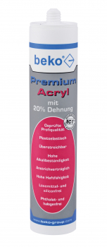Premium-Acryl-Dichstoff mit 20% Dehnung 310 ml weiss