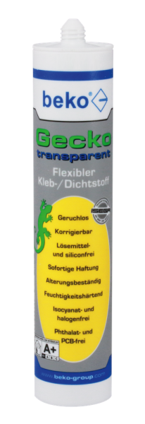 Gecko 290 ml TRANSPARENT Kleb-/Dichtstoff