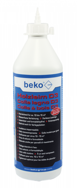 beko Holzleim D3 weiß 1 kg  DE/IT/FR