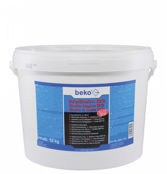 Weißleim D3 weiß 12 kg Eimer  DE/IT/FR